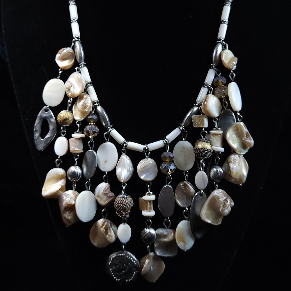Statement Shell Necklace with Beads